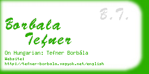borbala tefner business card