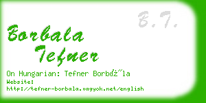 borbala tefner business card